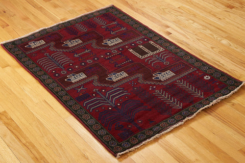 Very Fine Old Belouch War Rug - D1530