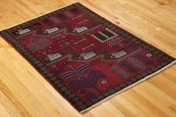 Very Fine Old Belouch War Rug - D1498