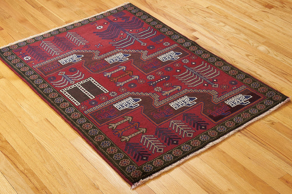 Very Fine Old Belouch War Rug - D1498